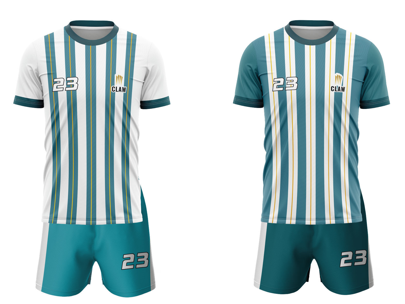 Zestawienie koszulek w kolorze biało-miętowym do piłki ręcznej